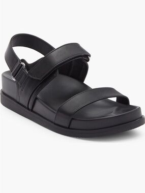 Dolce Vita Argyle Black Women's Strappy Sandals with Adjustable